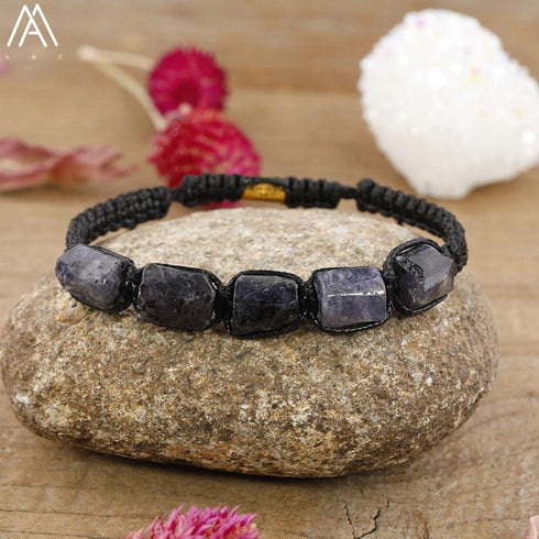 Natural Tourmaline Woven Bracelet